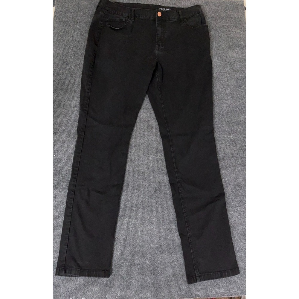 Mugsy Squid Inks Black Mens Pants Straight Legs Cotton/Rayon/PolyesterSize 40X36
